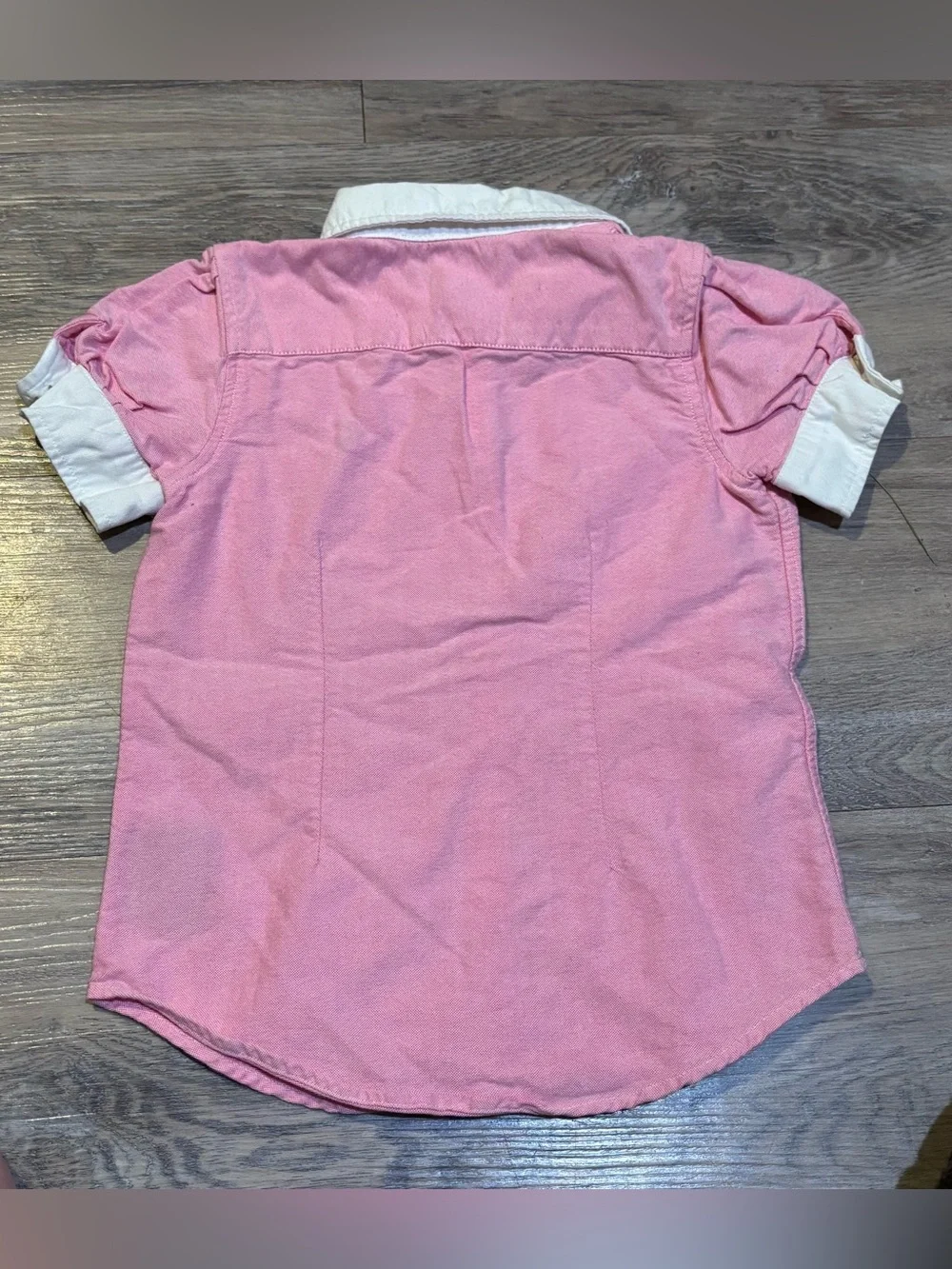 Ralph Lauren UK preppy Pink Short Sleeve Button up cap sleeve Shirt Girls 5